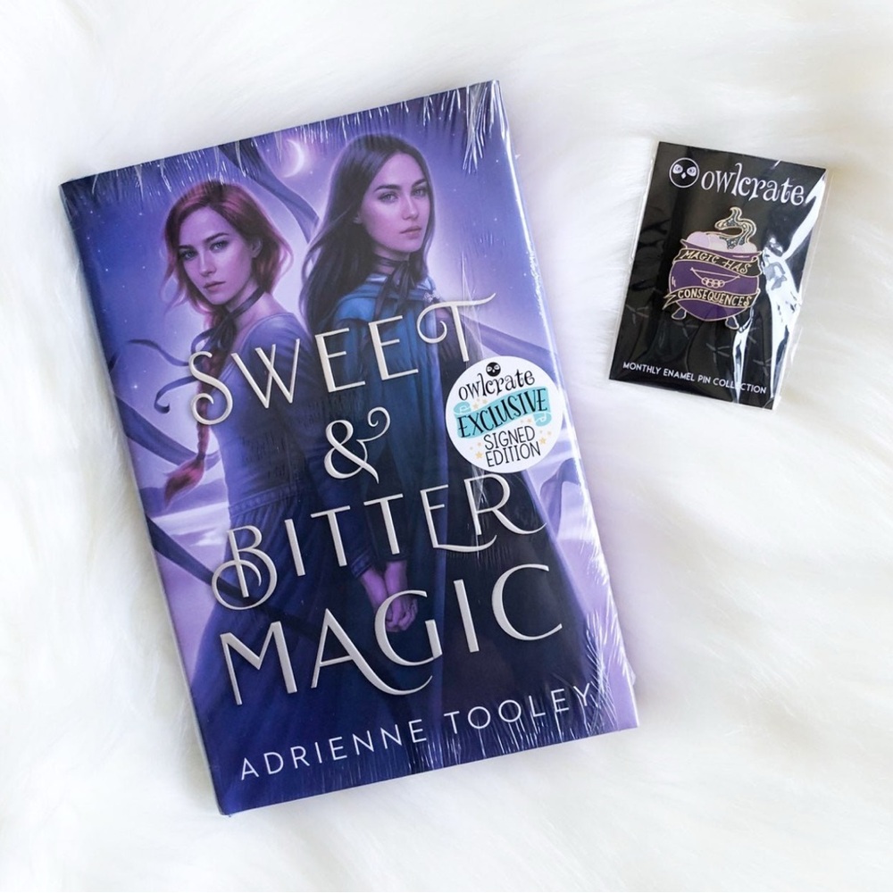 NEW SIGNED Exclusive Owlcrate Sweet & Bitter Magic Hardcover Book & Pin